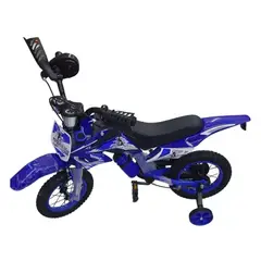 DISTRIONLINE - Bicicleta Infantil Tipo Moto Cross Rin 18 Niños Color Azul