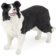 JUGANDO Y EDUCANDO - Figura Coleccionable Perro Border Collie Pintada A Mano