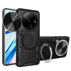 GENERICO - Estuche Proteccion Camara Con Soporte Para Xiaomi 14 Ultra Negro