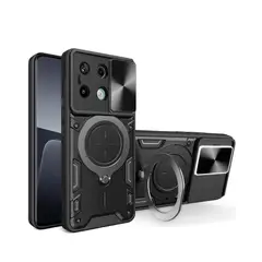 GENERICO - Estuche Protección Camara Con Soporte Para Xiaomi 14 5G Negro