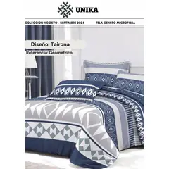 SIRENITAS - Juego de sabanas Cama Queen Azul Lineal