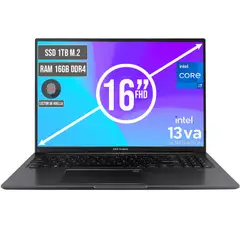 ASUS - PORTATIL VIVOBOOK INTEL CORE I7-13620H SSD 1TB RAM 16GB LED 16 FULL HD