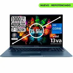 ASUS - PORTATIL VIVOBOOK INTEL CORE I7-13620H SSD 1TB RAM 40GB 15.6 FHD