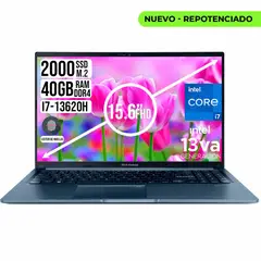ASUS - PORTATIL VIVOBOOK INTEL CORE I7-13620H SSD 2TB RAM 40GB 15.6 FHD