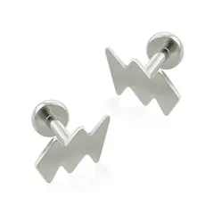 AGHA JEWELRY - Titanio Aretes Piercing Thor Plano para Lóbulo