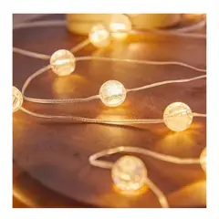 GENERICO - Cascada Bolas Luz Led 3x2 M Extensión Navidad calido