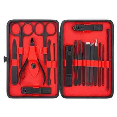 ZHOPI CO - Set Manicura Pedicura Acero Inoxidable 19 Piezas