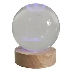 GENERICO - Lampara Bola Cristal Figura 3d Iluminación Rgb Decorativa