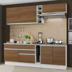 MADESA - Cocina Integral Parma 2.20 Metros Blanco/Marrón 03