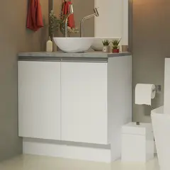 MADESA - Mueble para Baños 80 cm 2 Puertas con Encimera