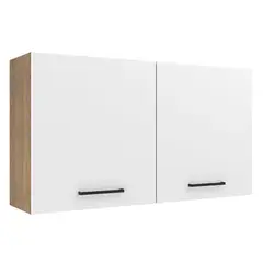 MADESA - Mueble de Cocina Superior Agata 1.20 Metros 2 Puertas Marrón/Blanco