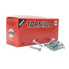 GENERICO - Caja Tornillos Cabeza Plana 6 x 1 Und 500 Marca C.A Mejia