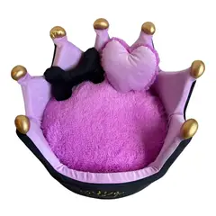 GENERICO - Cama Corona Negra con Lila L