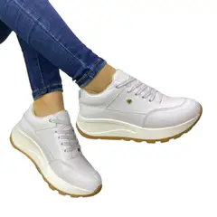 EVEGONZ - Tenis Deportivo en Cuero Zapato Cómodo Mujer