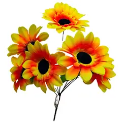 MAZUGI - Mata Girasol Flores Artificiales Ramo 7 Girasoles