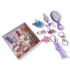 GENERICO - Caja Pinza Gancho Moña Niña - Accesorio Cabello - Kit X 28 Morado