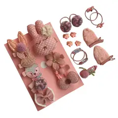 GENERICO - Caja Pinzas Niña - Accesorio Cabello - Kit X 24 Conejo