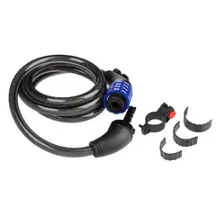 SPORTFITNESS - CANDADO CABLE ESPIRAL CON CLAVE 10X150