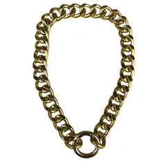GENERICO - Collar Cadena Cubana En Rodio Dorada Xs Para Mascotas