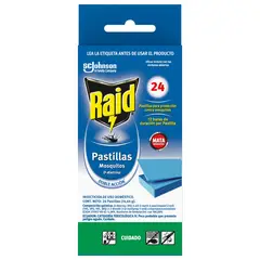 SC JOHNSON - Raid repelente pastillas insectos voladores 24 repuestos, 38g