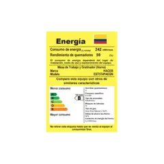 HACEB - Estufa de Piso 4 Puestos Con Horno 50Torre Negro