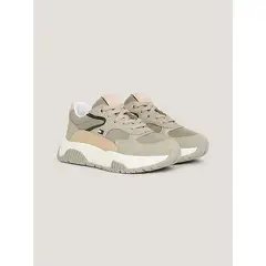 TOMMY HILFIGER - Low De Niña Cut Lace-Up Sneaker Grey/M