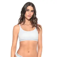 LEONISA - Top en algodón escote redondo