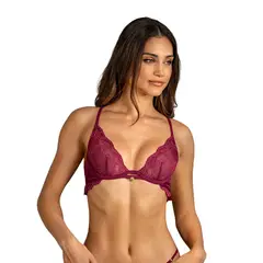 LEONISA - Brasier escote profundo en encaje y tul