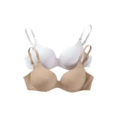 LEONISA - Paquete x 2 Brasieres de realce suave con cargaderas multiusos