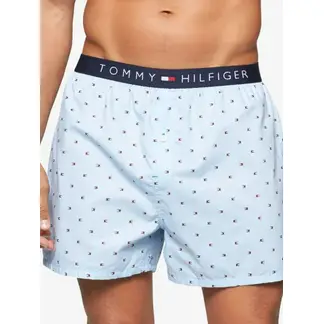 TOMMY HILFIGER - Boxer Suelto Celeste con diseño de banderas