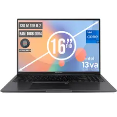ASUS - PORTATIL VIVOBOOK INTEL CORE I7-13620H SSD 512GB RAM 16GB LED 16 FULL HD