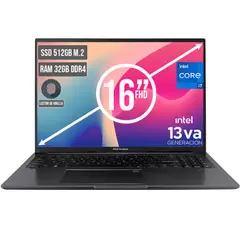 ASUS - PORTATIL VIVOBOOK INTEL CORE I7-13620H SSD 512GB RAM 32GB LED 16 FULL HD