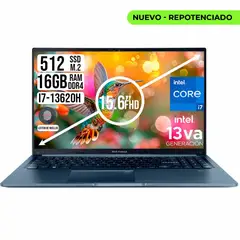 ASUS - PORTATIL VIVOBOOK INTEL CORE I7-13620H SSD 512GB RAM 16GB 15.6 FHD