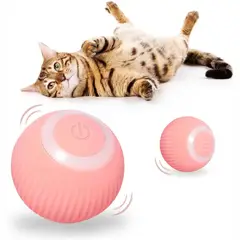 GENERICO - Pelota Bola Inteligente ROSA Para Gatos Perros Recargable