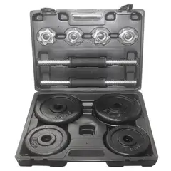 SPORT FITNESS - Kit Mancuernas 20 Kg Negro