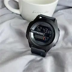 CURREN - Reloj deportivo para hombre cronógrafo Digital negro