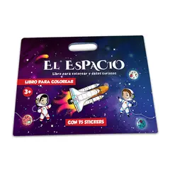 JUGANDO Y EDUCANDO - Libro Para Colorear Con Sticker El Espacio Para Niños