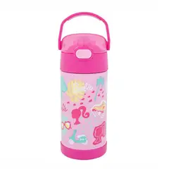THERMOS - Termo Pitillo Infantil Acero Inoxidable Barbie 12 Onz