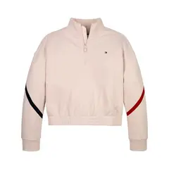 TOMMY HILFIGER - Saco rosado amplia Global Stripe Para Niña
