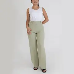 L Y H - Pantalon Para Mujer Verde Marca L&H