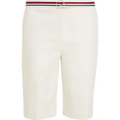 TOMMY HILFIGER - Bermuda blanca con cinturón IM LONDON