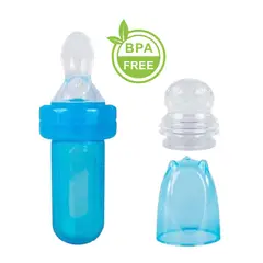 GENERICO - Tetero Silicona 2en1 Cuchara Y Malla Fruta Para Bebe