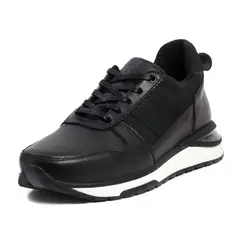 VIAR - Tenis en Cuero Para Hombre Luky Negro
