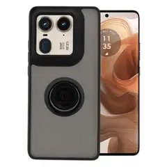 GENERICO - Funda Estuche Mate Con Anillo Compatible Motorola Edge 50 Ultra Negro