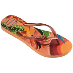 HAVAIANAS - Chanclas Sandalias Slim Tropical Mujer Multicolor Naranja
