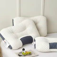 TECNOHOGAR JS - Almohada Cervical Aloe Vera Ergonomica Antialérgica 50x30cm