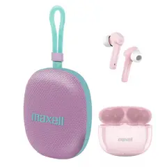 MAXELL - Bocina + Audífono Dynatrek Morado Rosa 110v