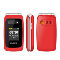 GENERAL - Celular basico UNIWA V202T 4G Flip Style Unisoc T107 SOS FM Dual SIM 21 teclas
