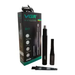 VGR - Trimmer Cortador Quita Pelo Narizoídos Vgr-615 Color Negro
