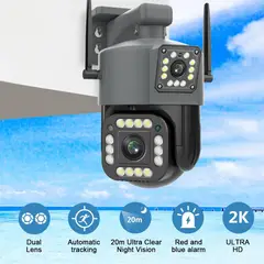 GENERICO - Cámara De Seguridad Exterior Ip Wifi Con Visión Nocturna Dual